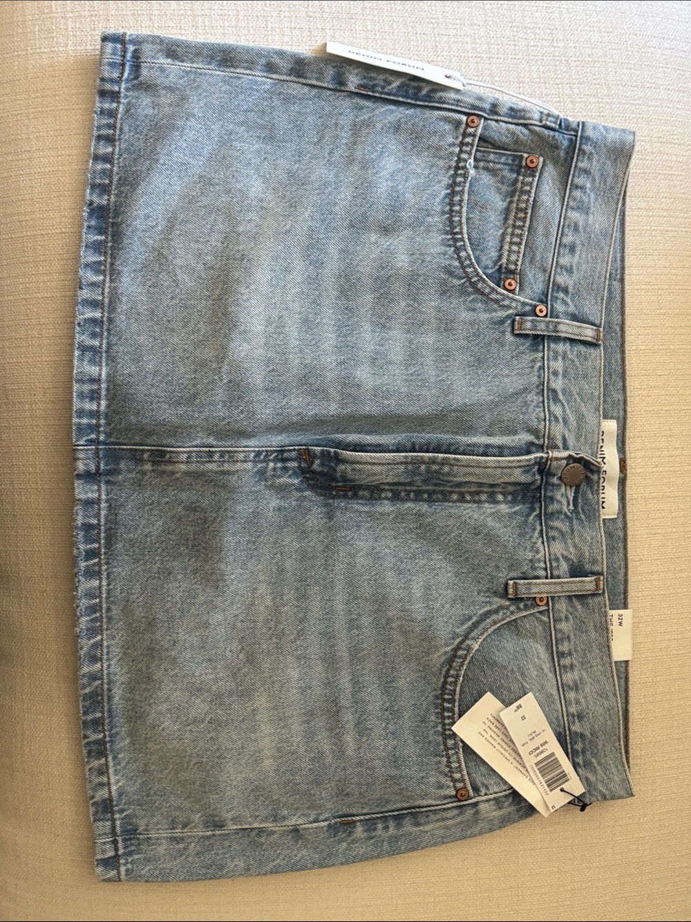 Denim Forum Light Blue Denim Mini Skirt